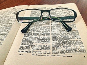 briller og bog